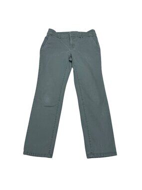 Loft Khaki Green Women's Pants Casual Lightweight Mid-Rise Trousers, Size 8